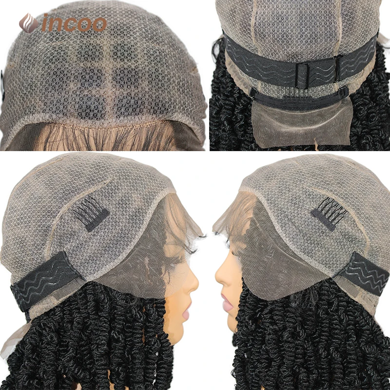 Dosay 12 "Synthetische Lente Twist Vlechten Gevlochten Pruiken Bob Vlecht Pruik Godin Krullend Haar Pruiken Kort Zwart Voor Zwarte Vrouwen Duurzaam