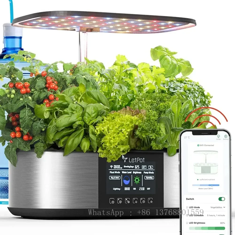 LPH-Max 21 Pods Hydroponics Growing System, [Automatic Irrigation & 3X-Faster Grow Light] Smart Hydroponics Growing System