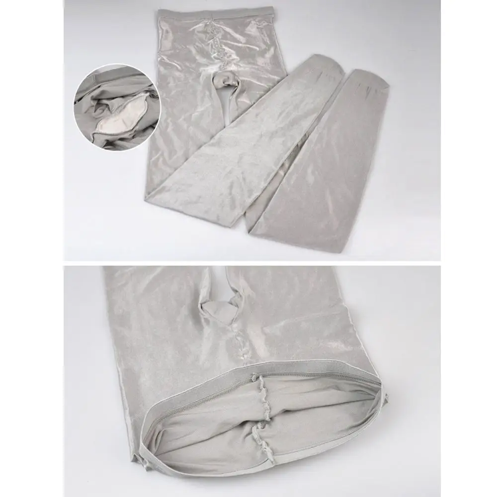 موضة 70D تشكيل الجوارب عالية الخصر البطن التحكم النفط الساتان الجوارب بلون لامعة لامعة جوارب طويلة Partywear #5