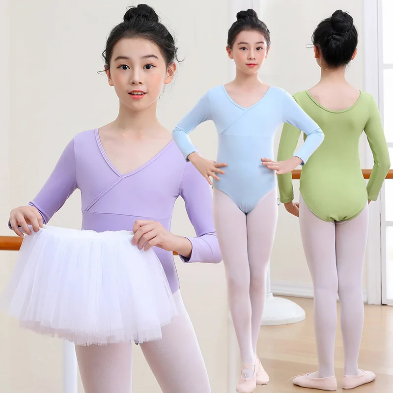 collant-de-bale-com-saia-tutu-e-tule-para-meninas-trajes-de-danca-saia-de-nylon-com-decote-em-v-roupas-de-danca-de-mangas-compridas-coreia