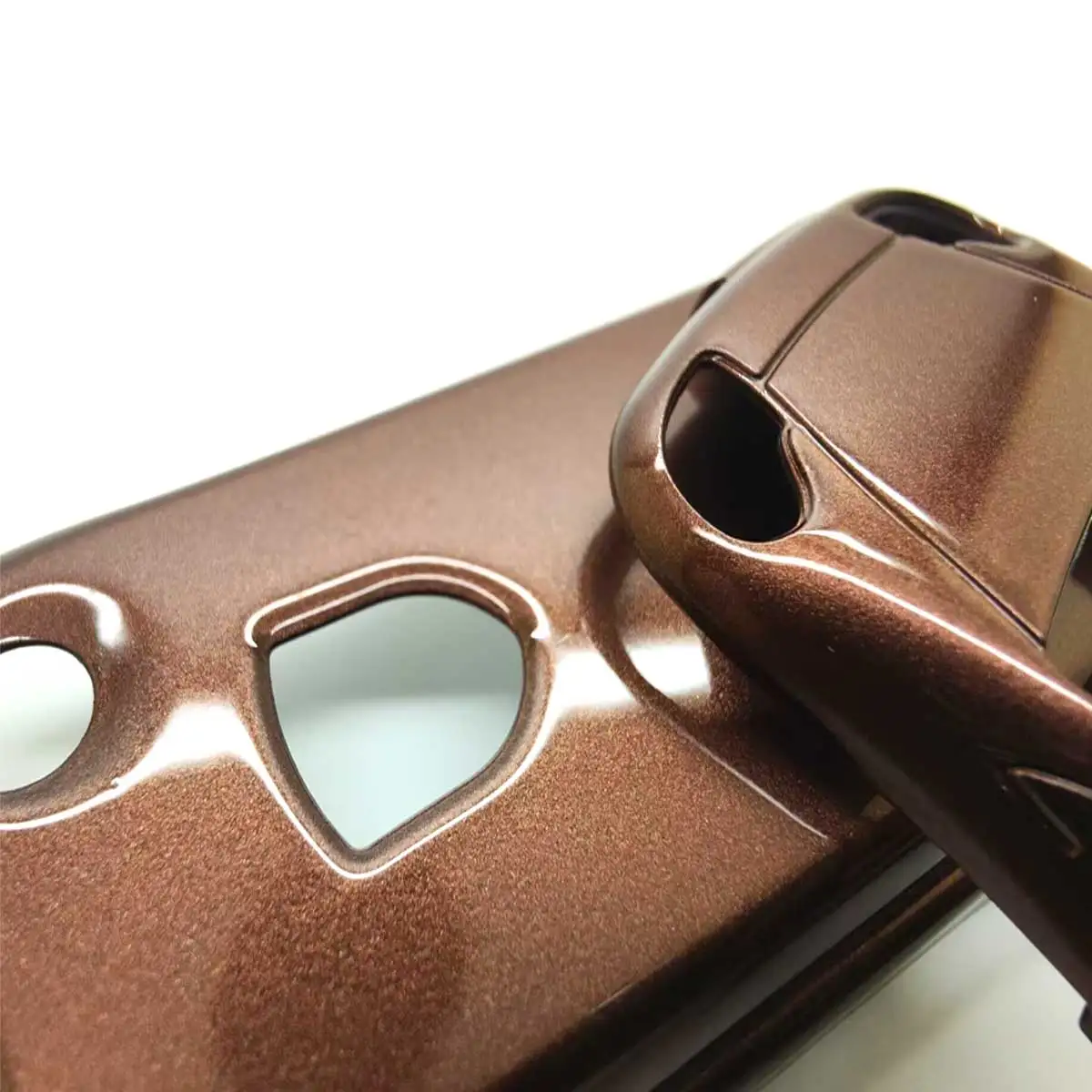 Metallic Brown Remote Key Case Protector Accessories Cover Shell For Porsche Cayenne 1st Gen. (2003-2010)