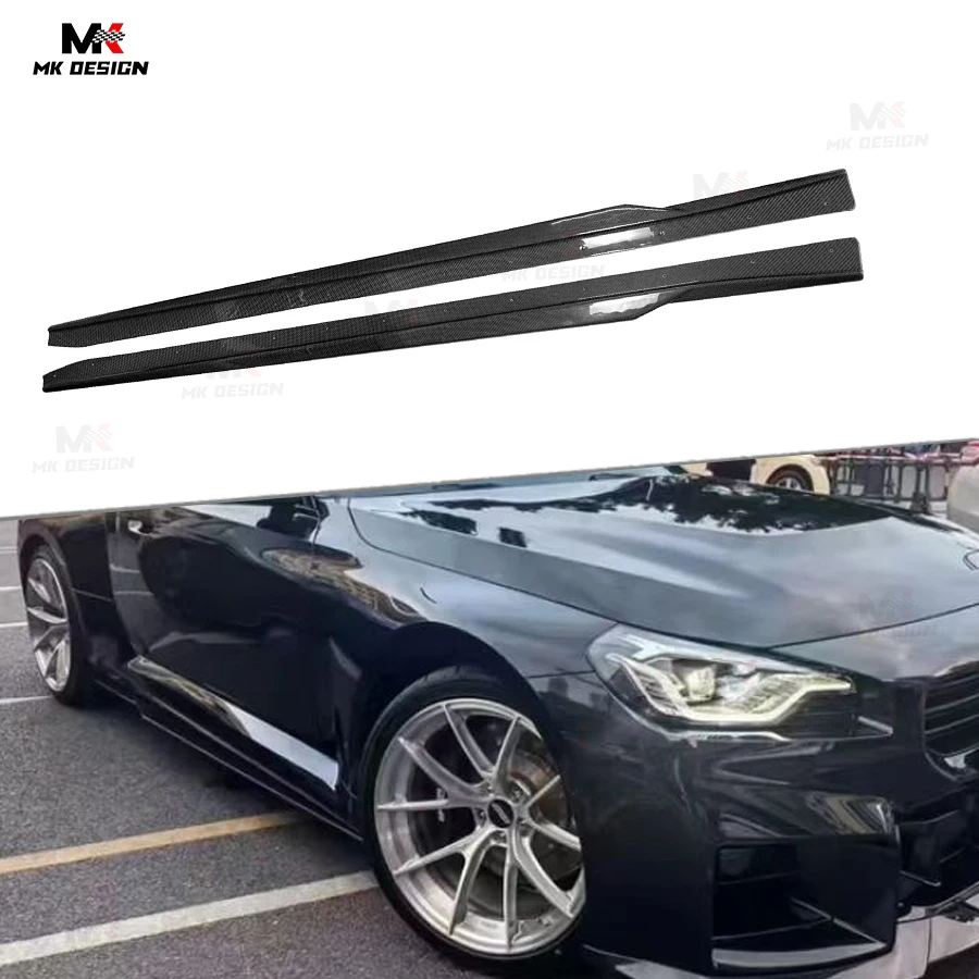

Carbon Fiber R44 Style Side Skirts Extension Lip Aprons for BMW M2 G87 2022+ Side Bumper Aprons Splitters Auto Parts