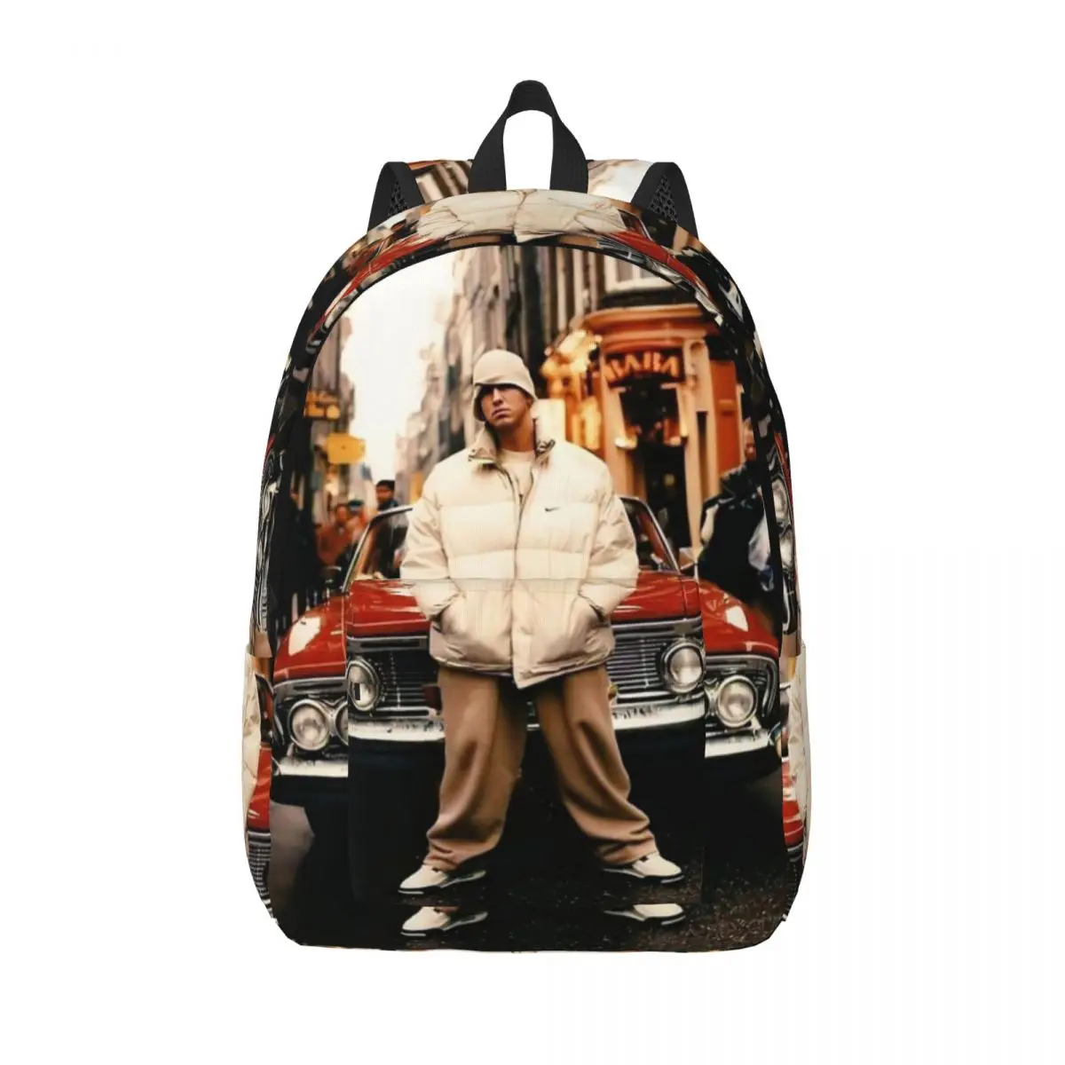 Realistic Nature Dark Light Eminem for Men Women Student School Book Bags Canvas Daypack Middle High College Gift