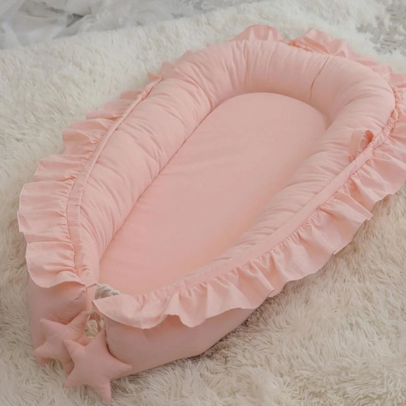 سرير J15U لحديثي الولادة سرير محمول للسفر في السرير للرضع، سرير نوم ناعم ومريح من القطن