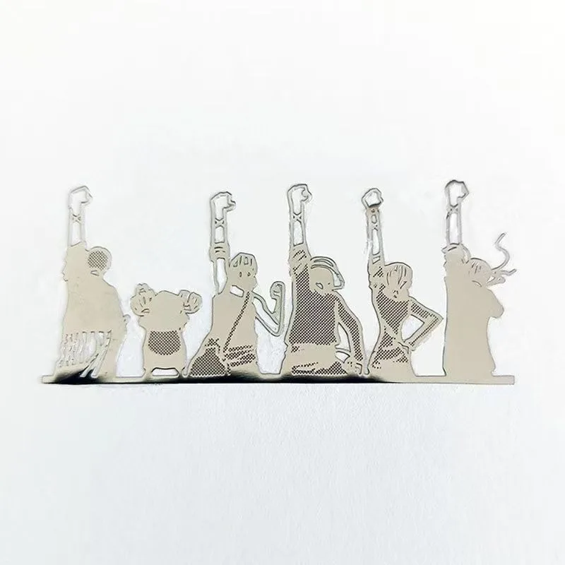 

One Piece Luffy Metal Sticker Zoro Sanji Chopper Anime Action Figure Cartoon Waterproof Graffiti Sticker Phone Laptop Decoration