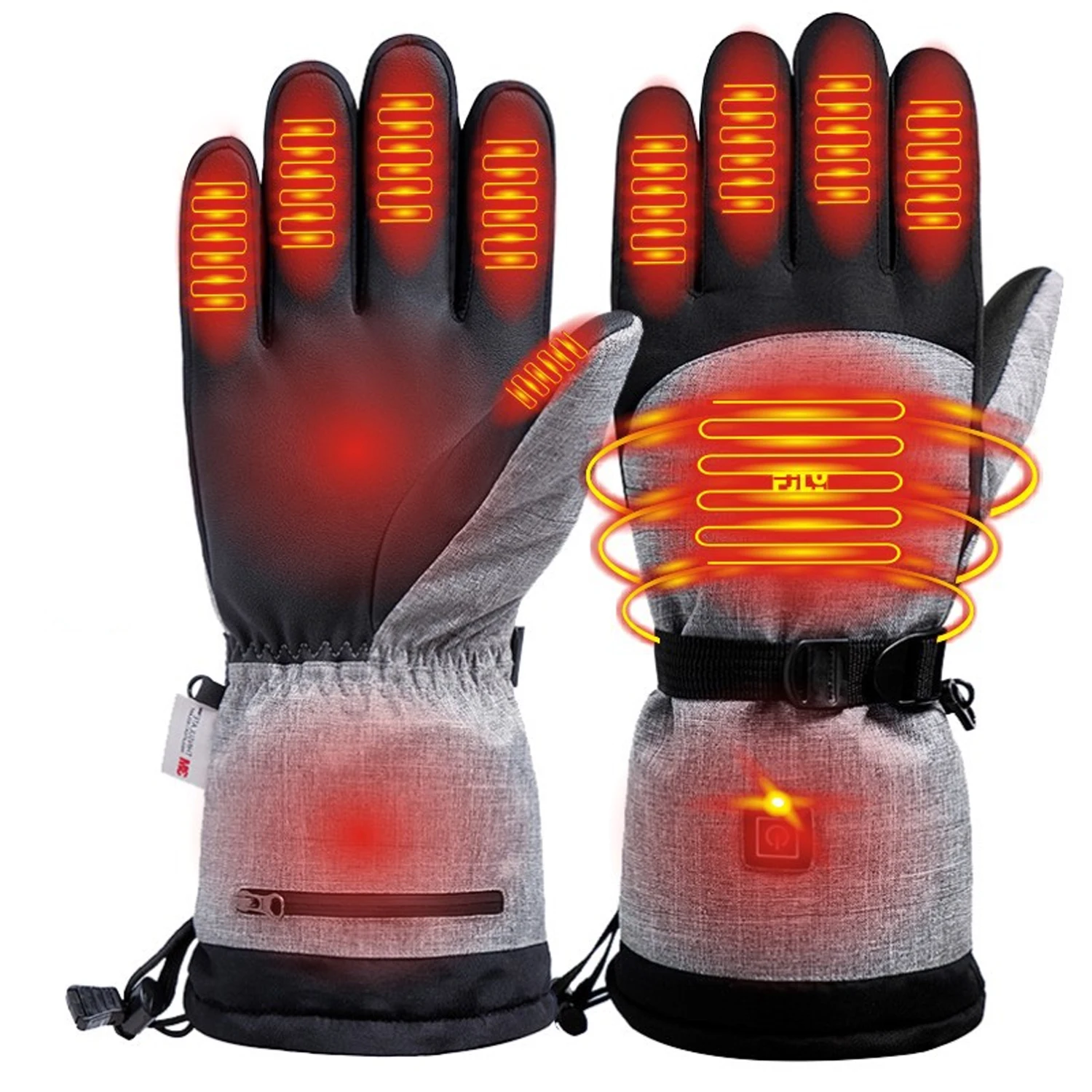 3M Cotton Heating Gloves Winter Hand Warmer Electric Thermal Gloves Waterproof Heated for Cycling Motorcycle Bicycle Ski Outdoor