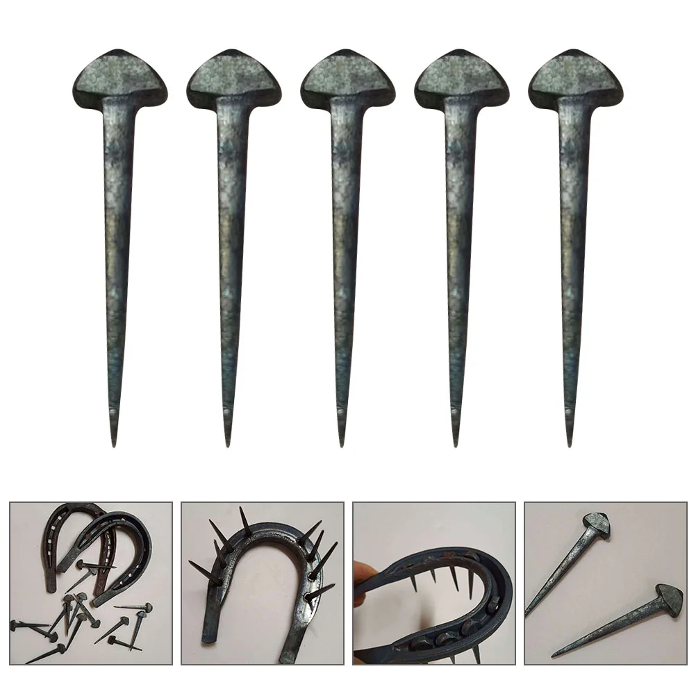 50 Pcs Portable Horseshoe Nail Tool Replaceable Hoof Nails Manicure Professional Equipment Sturdy Iron