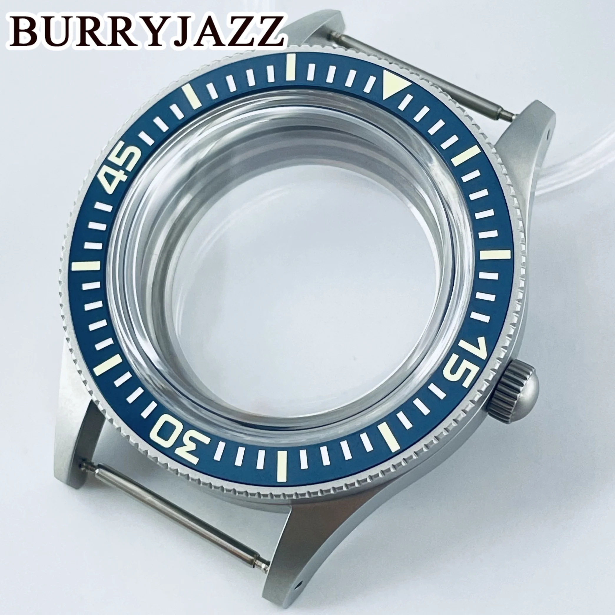 BURRYJAZZ 40mm Retro Domed NH35 NH36 NH34 ETA2824 PT5000 Watch Case With Sapphire Crystal Luminous Ceramics Bezel