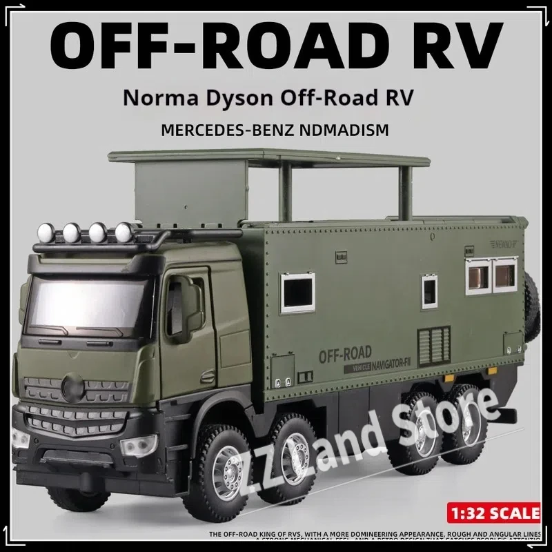 1/32 Camper Legering Model Rebound Geluid En Licht Multifunctionele Simulatie Van Camper Kinderen Jongen Speelgoed Auto Model Kerst