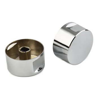 주방 손잡이 조리대, 가스 조리대 오븐, 전기 스토브, 라운드 핸들 교체, 아연 합금 범용, 구멍 크기 38x19mm, 6mm, 4 개