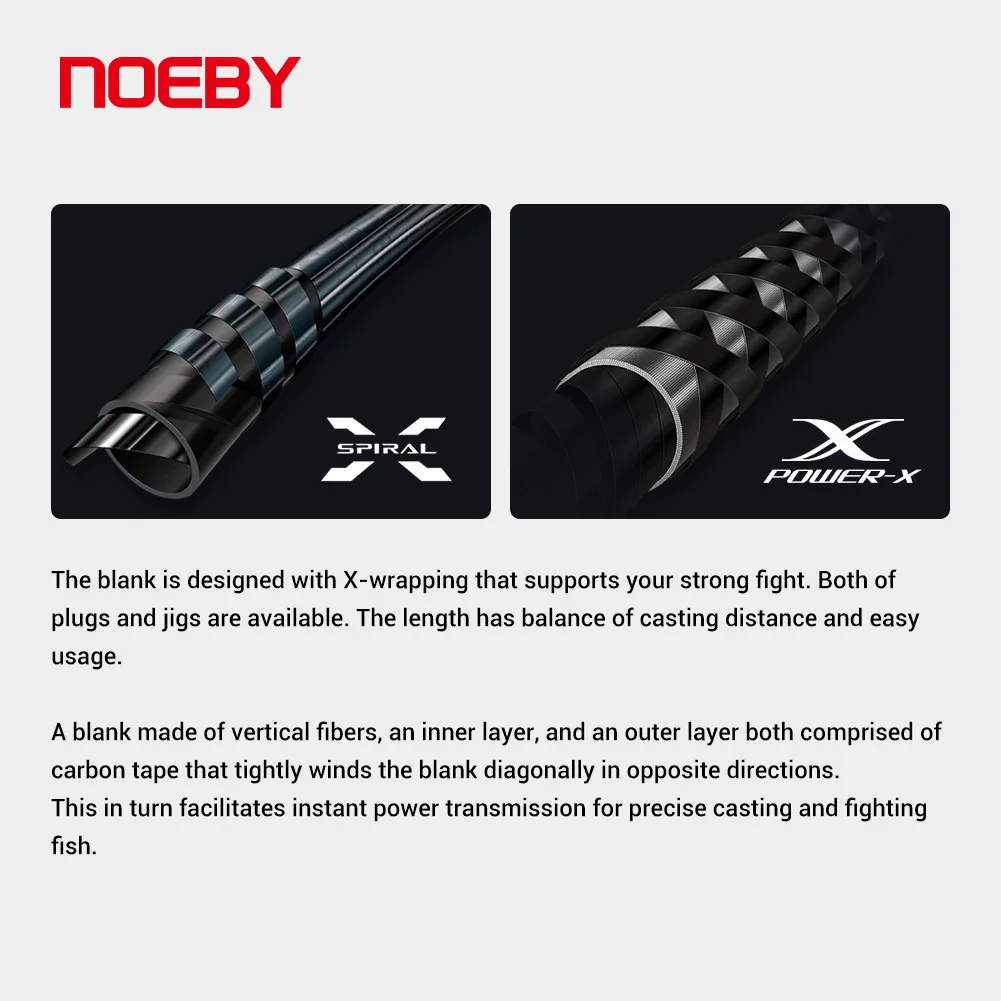 Caña Shore Jigging Noeby – Spinning robusta para agua salada - imagen 3