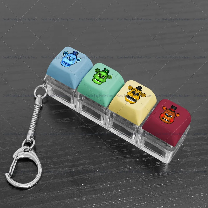 Anime Creative Keychain Cartoon Backpack Decor Pendant Five Night At Freddys Cute Keyboard Keyring Ornament Fidget Toy‌ Gifts