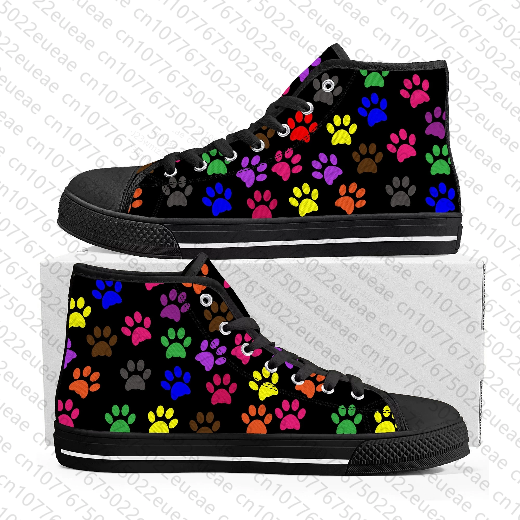 Animal Paw Print petpaw pet dog cat High Top Sneakers Mens Womens Teenager Canvas High Quality Sneaker Casual Custom Made Shoes