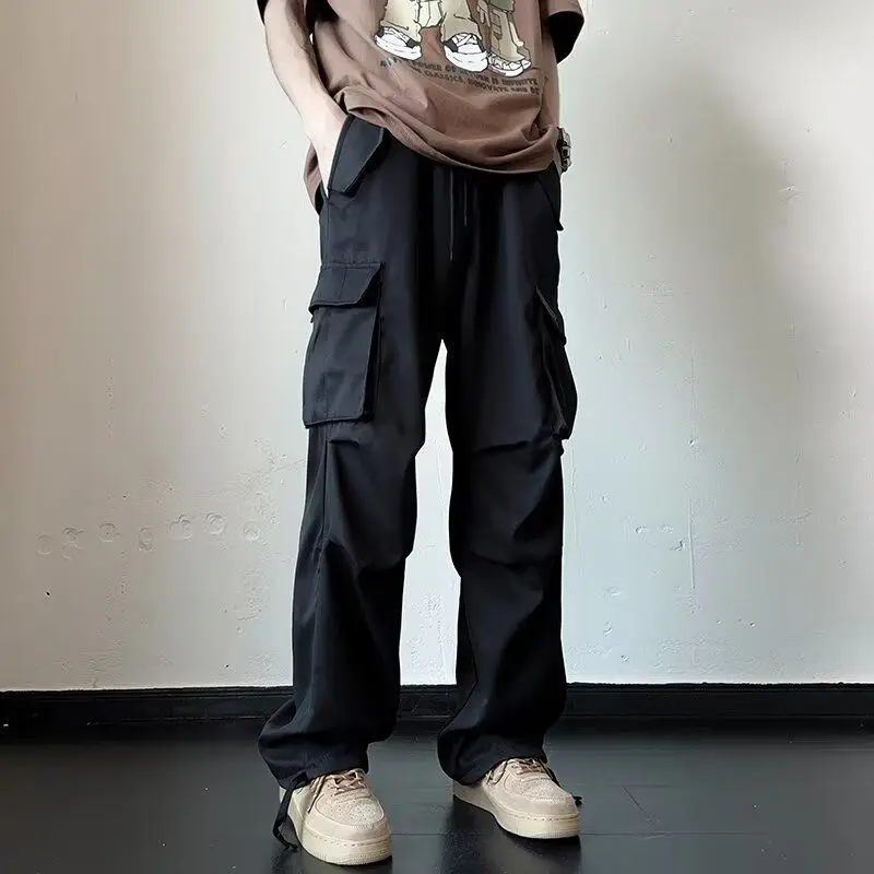 

Свободные удлиненные зимние мужские повседневные брюки для высоких подростков и взрослых, 90 см, рабочая одежда, удобные, из полиэстера