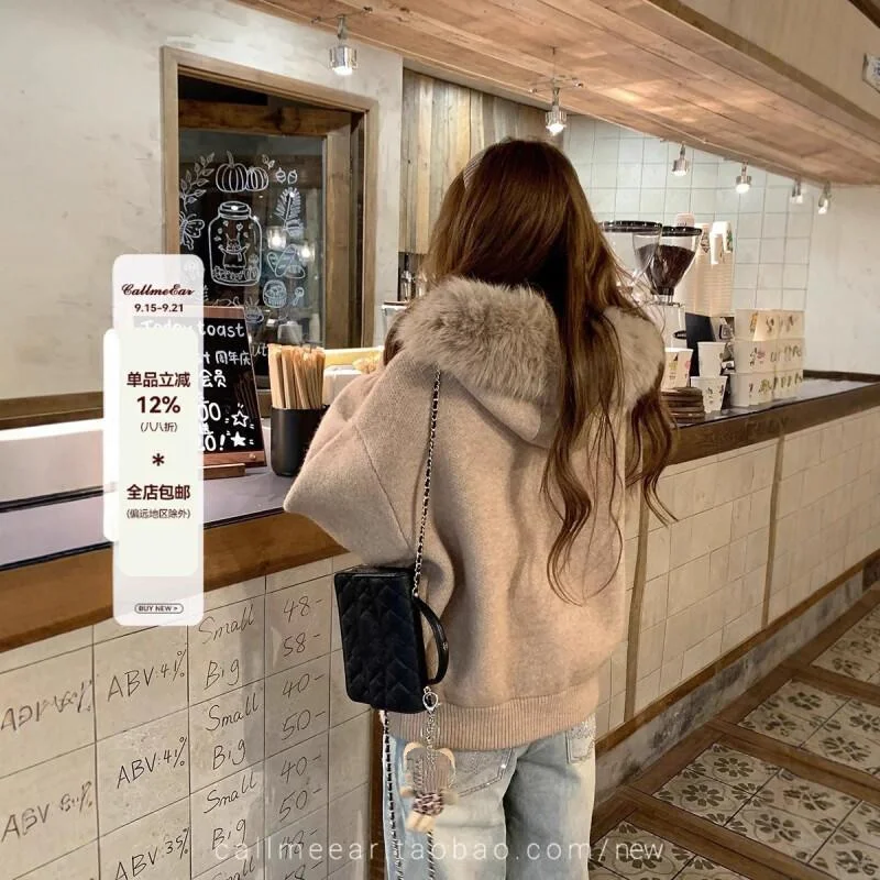 

Свитер-кардиган, пальто, женский осенне-зимний свободный утягивающий мягкий и липкий трикотаж, модный однотонный топ, элегантный повседневный