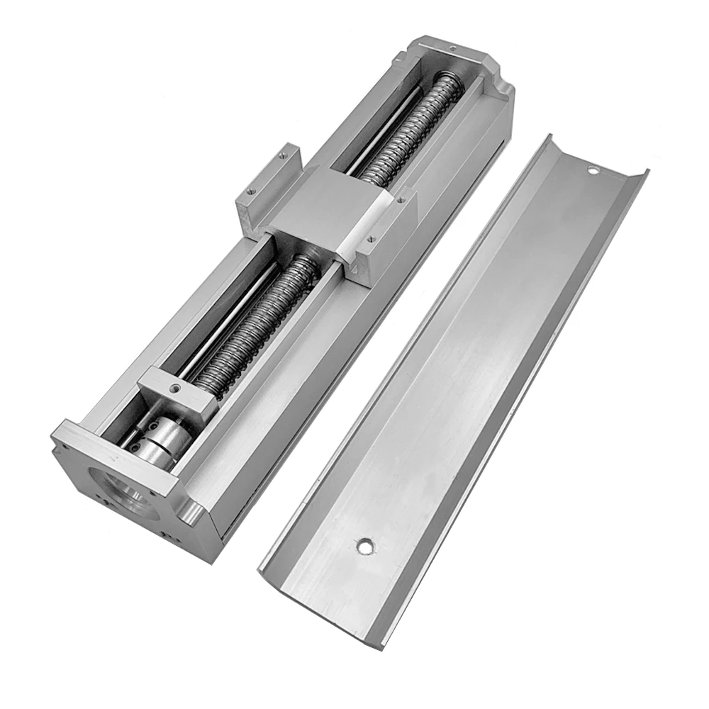 CNC Sliding Table Fully Enclosed Linear Rail Table 80mm Width Dust Cover Ballscrew Slide Stage SFU1605 SFU1610 XYZ Axis