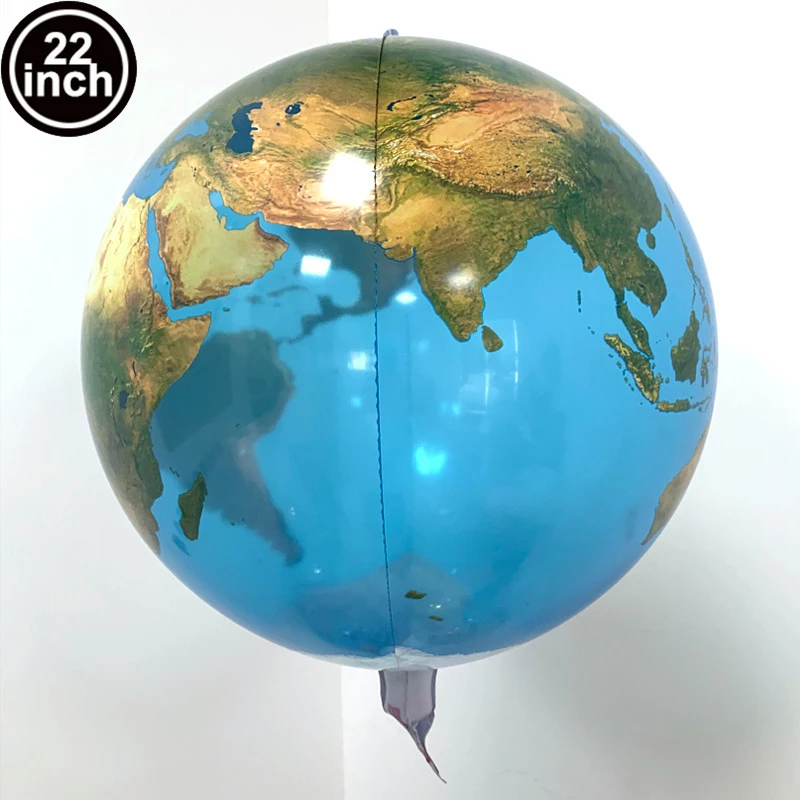 3D Rocket Balloon Self Standing Foil Balloon with Base Astronaut Balloon Rocket Balloon for Outer Space Party Decoration