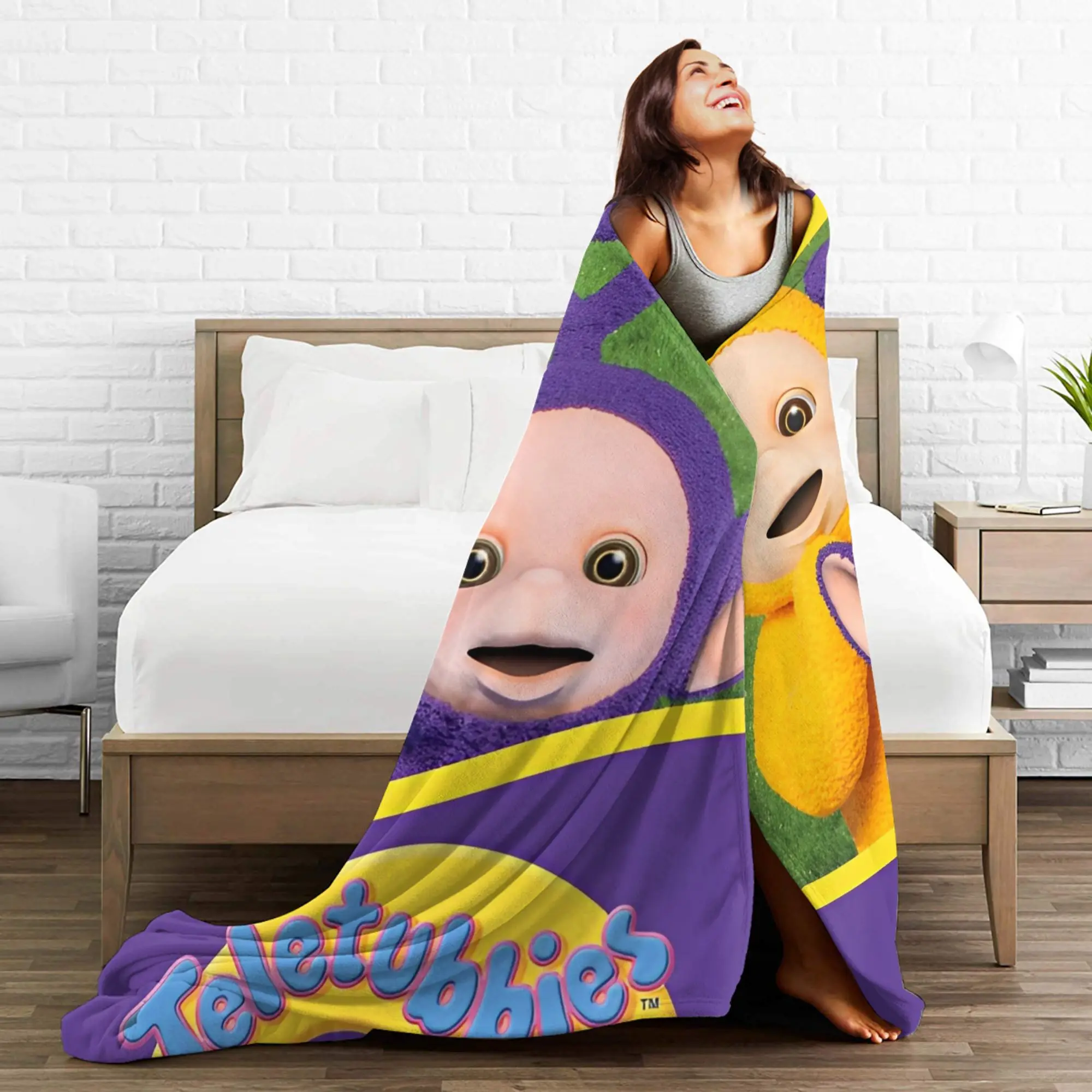 T-Teletubby الكرتون رمي بطانية للأريكة لينة مريحة بطانية قطيفة 50x60 بوصة متعددة الحجم المفارش لجميع المواسم #6