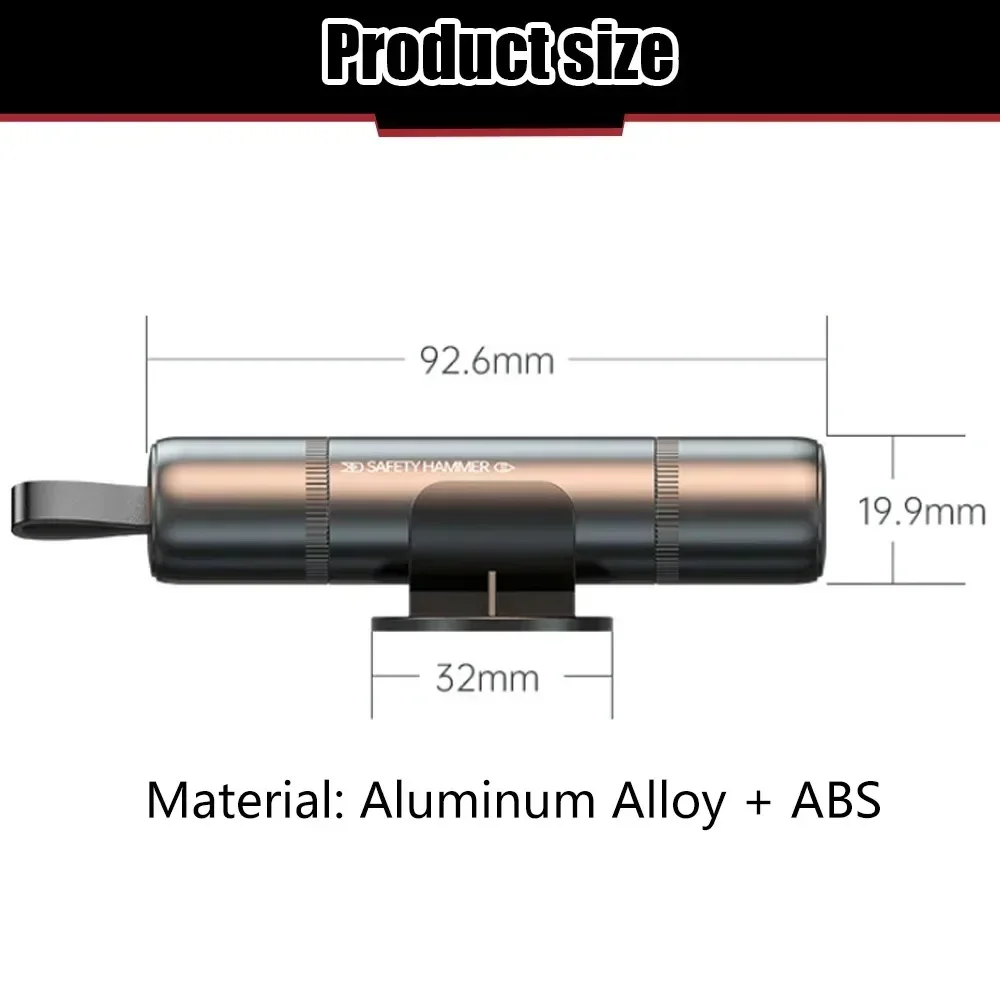 In Car Break Window Tool Car Emergency Window Breaker Safety Rescue Hammer Auto Seat Belt Cutter Rescue Tool Safety Hmammer view 6