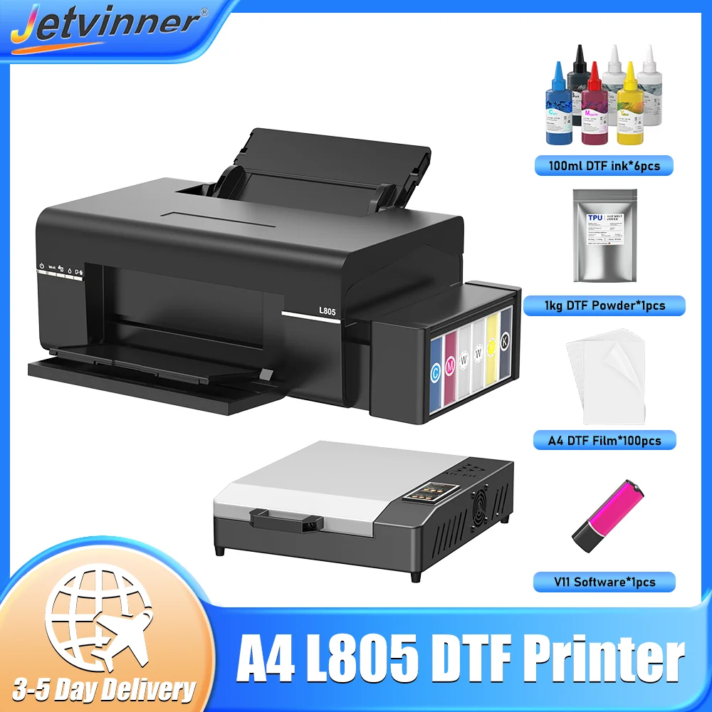 

Принтер A4 DTF для принтера Epson L805 DTF Принтер напрямую для переноса пленки Печатная машина для футболок для всех тканей Impresora a4