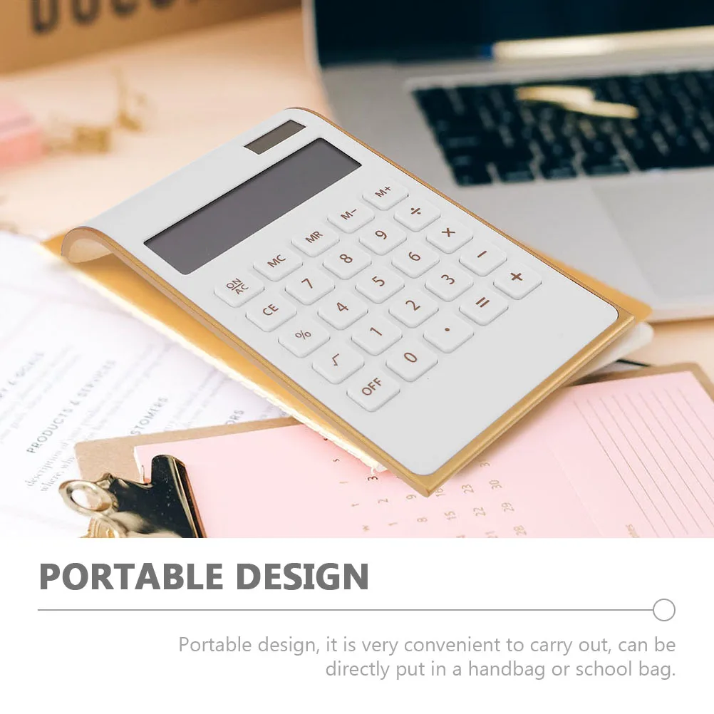 

Solar Calculator Office Kids Small Handheld Ultra Thin Portable Use Plastic Material Long Lasting Practical