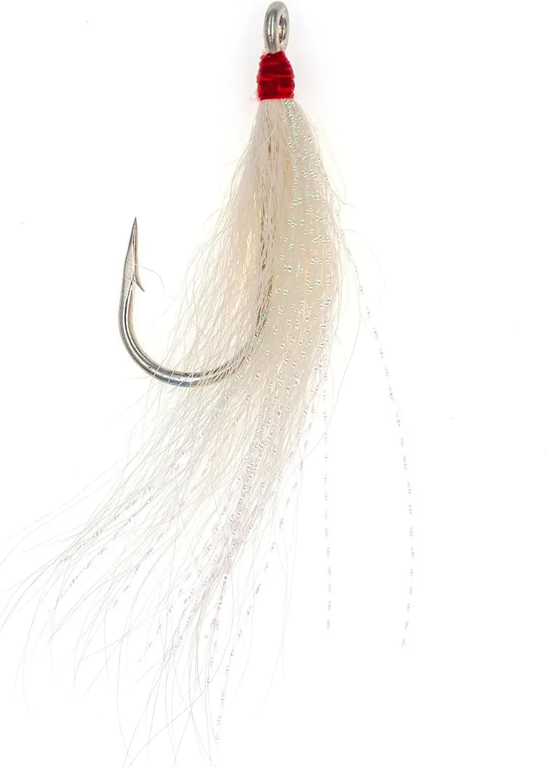 Bucktail teasers Saltwater Fishing Hooks 8pcs Fluke Flounder Hi Lo Fishing Rig Skirt Fishing Jig Hooks