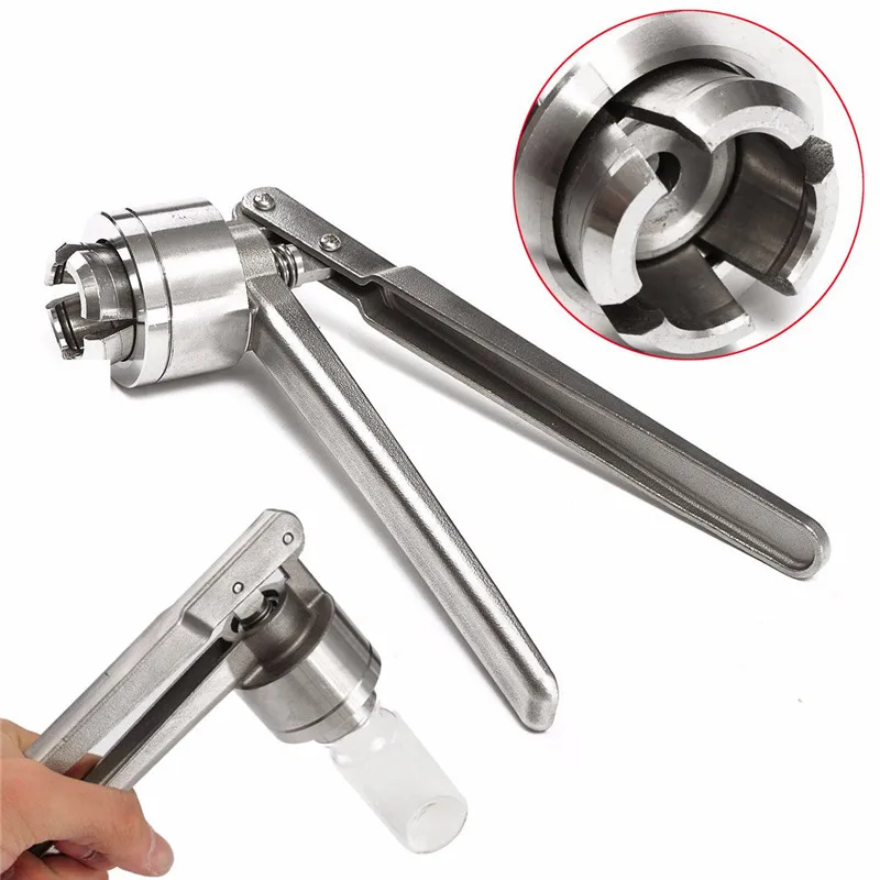 

1Pc Stainless Steel Manual Vial Crimper Hand Sealing Machine For Crimping 20mm Flip Off Cap ottle Clamp Pliers Capping Machine