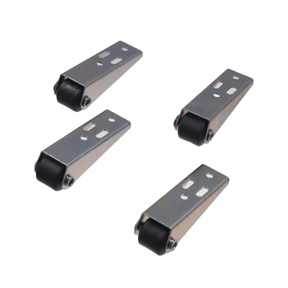 4 Pcs Silent Right Angle Directional Rollers Effortless Multifunction Sliding Door Track Pulley Side Mounted Telescopic