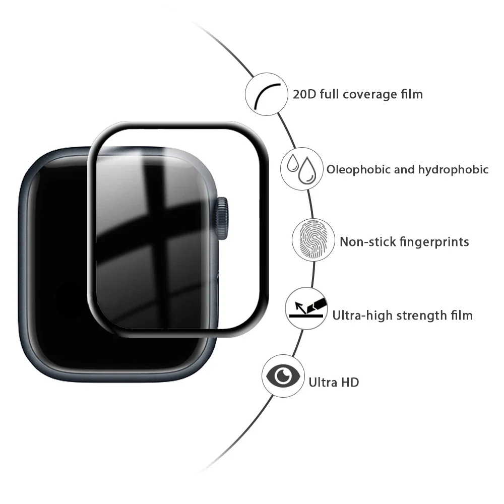 3PCS Protective film For Apple watch Ultra 9 8 7 49mm 45mm 41mm Screen protector For Apple watch 6 5 4 3 SE 44mm 40mm 42mm 38mm