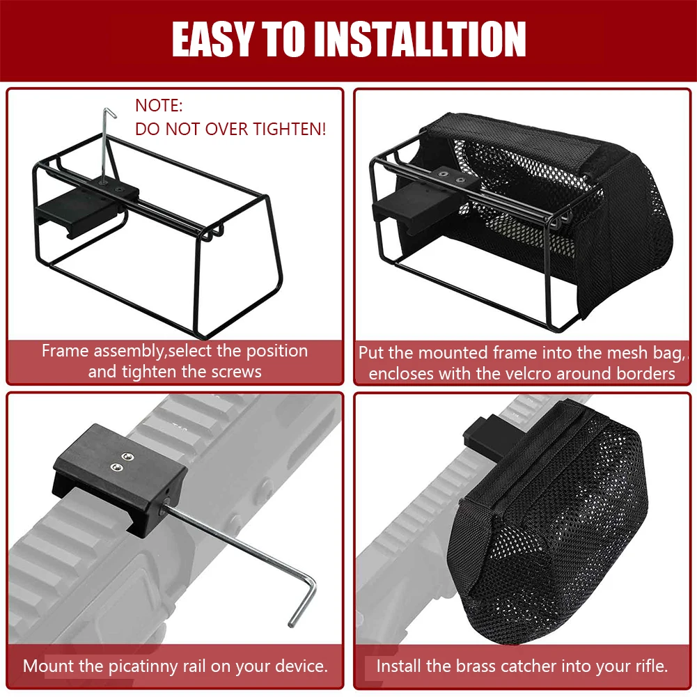 1 шт. быстроразъемный уловитель оболочек со съемной термостойкой утолщенной латунной нейлоновой сеткой Пикатинни для винтовки