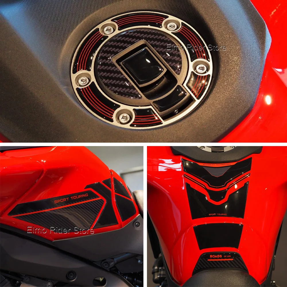 

For Yamaha Tracer 9 2025 Motorcycle 3D Gel Resin Tank Pad Protective Stickers Kit Scratch-Resistant Full Protection