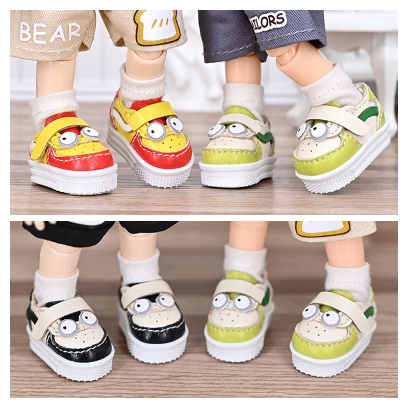 ob11 Shoes 1/12bjd Fashion Doll Clothes obitsu Macaron Color gsc Plain Body Molly Cute Board shoes ymy p9 sneakers