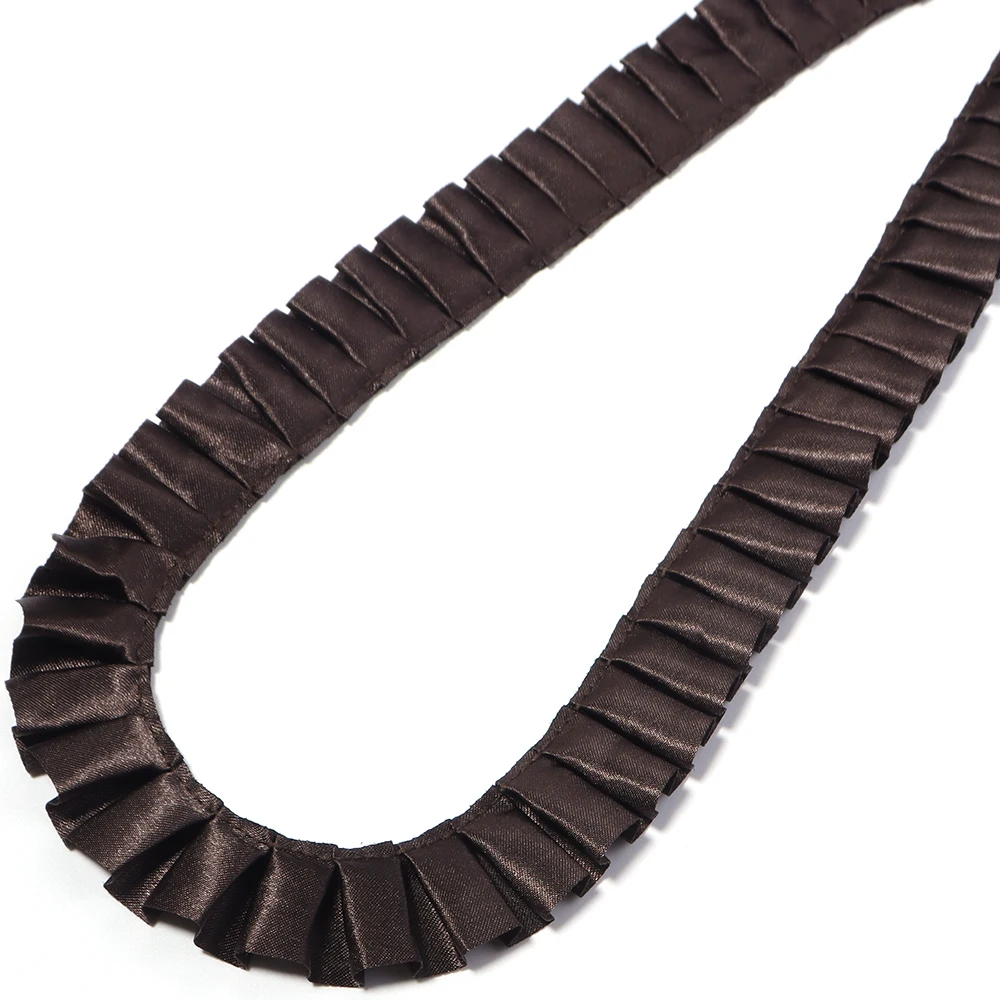3 Yards 2,5 cm farbiges Satin-Plissee-Spitzenband mit Rüschenbesatz für Kleider, Kleidungsstücke, Nähen, Dekoration, DIY-Bastelarbeiten, Vorhänge, Taschen, Heimdekoration – Detail 7