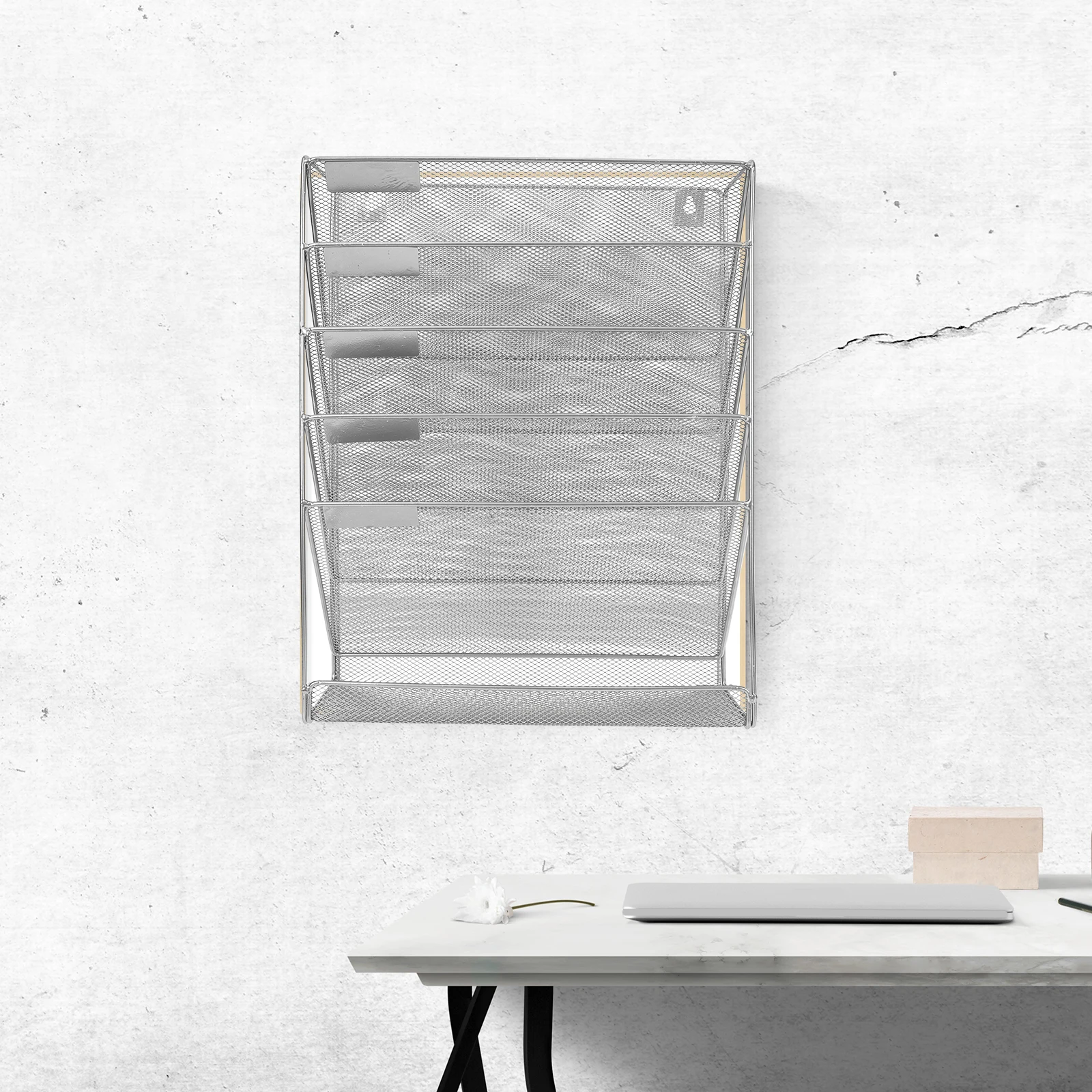 

Magazine Wall Mounted File Rack Office Organiser Metal Magazine rack wall mounted