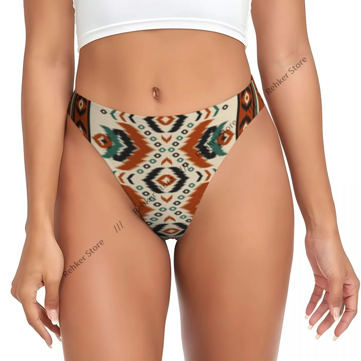 Sexy G-string Thongs Women Panties Ethnic Tribal Folk Mexican Style Underwear Lingerie Tanga