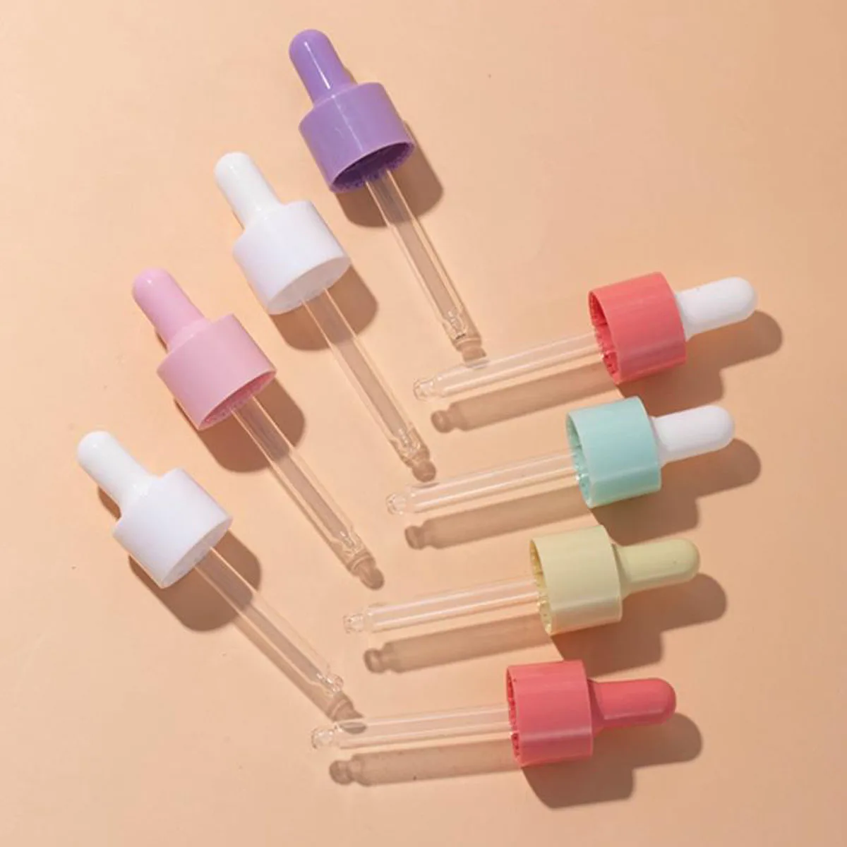 7X 10X  30ml Frosted Clear Round Thick Glass Dropper Bottles for Essential Oils Essence Eye Drop Pipettes Cap Refillable Flat