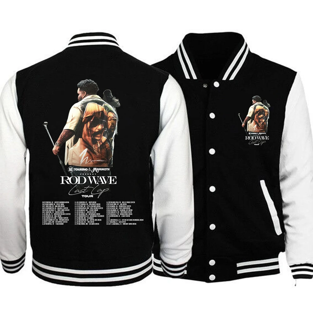 

Rod Waves Last Lap Tour 2024 Hoodie Baseball Uniform Jacket Women Men Team Baseball Jacket Hoodie