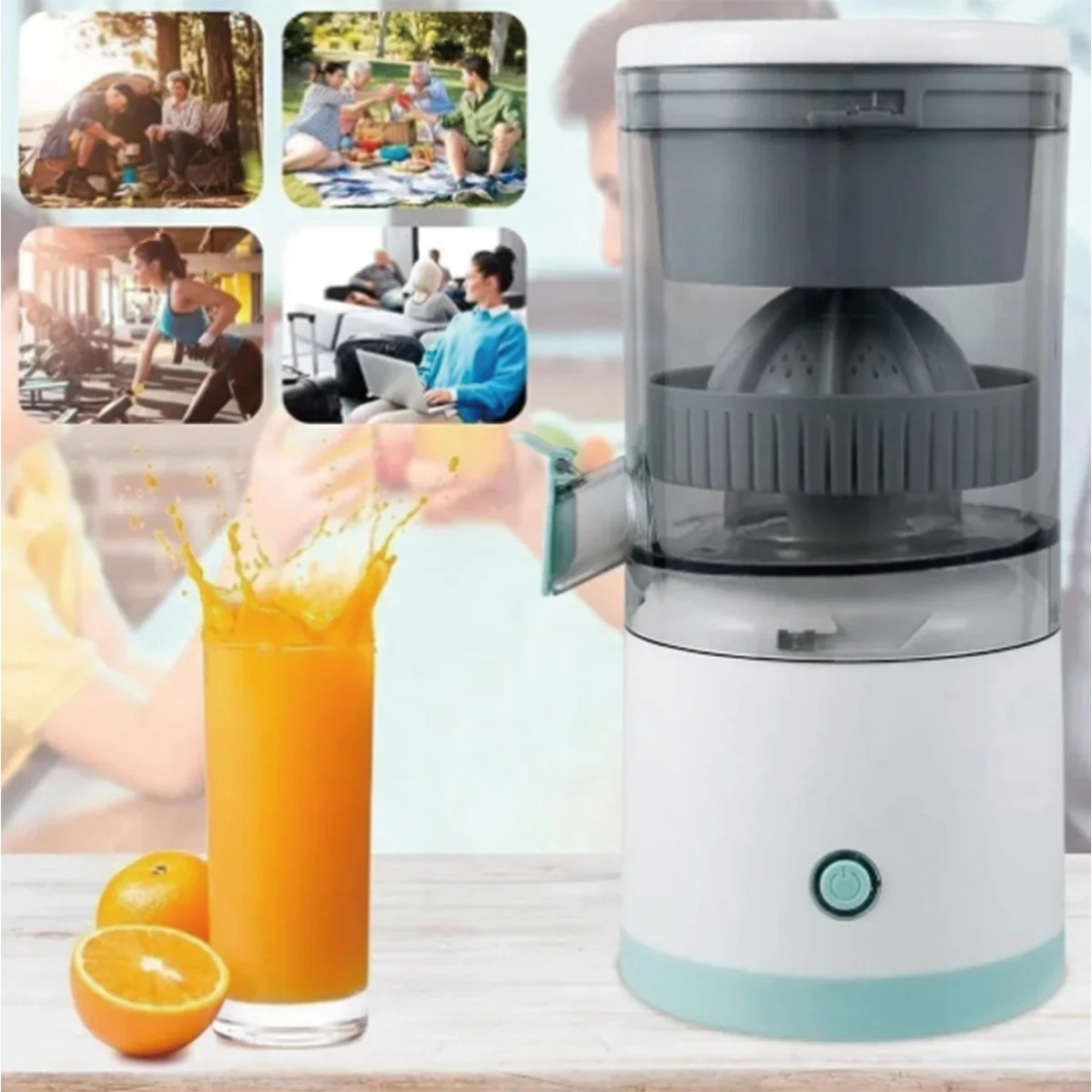 1PC Electric Juicer Juice Cup Citrus Orange Lemon Squeezer USB Charging Kitchen Fruit Juicer Blender Fresh Separator Press Mac image 2