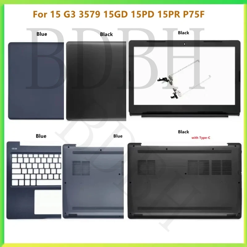 Carcasa Superior para Laptop Dell Inspiron 15-3579 G3 3579 15GD 15PD 15PR P75F, Marco Trasero LCD, Reposamanos, Cubierta Superior e Inferior