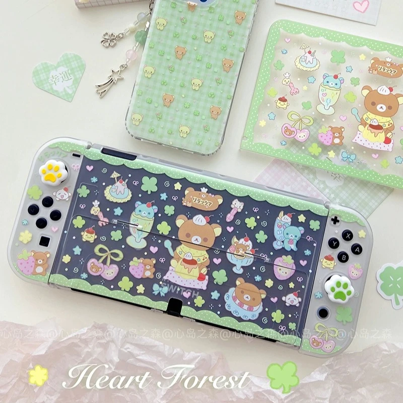 Oryginalne etui na przełącznik Lucky Bear Kawaii Cute Console OLED Split Case Wkładany stacja dokująca do Nintendo Switch 2 Lite Joy-Con — zdjęcie produktu 5