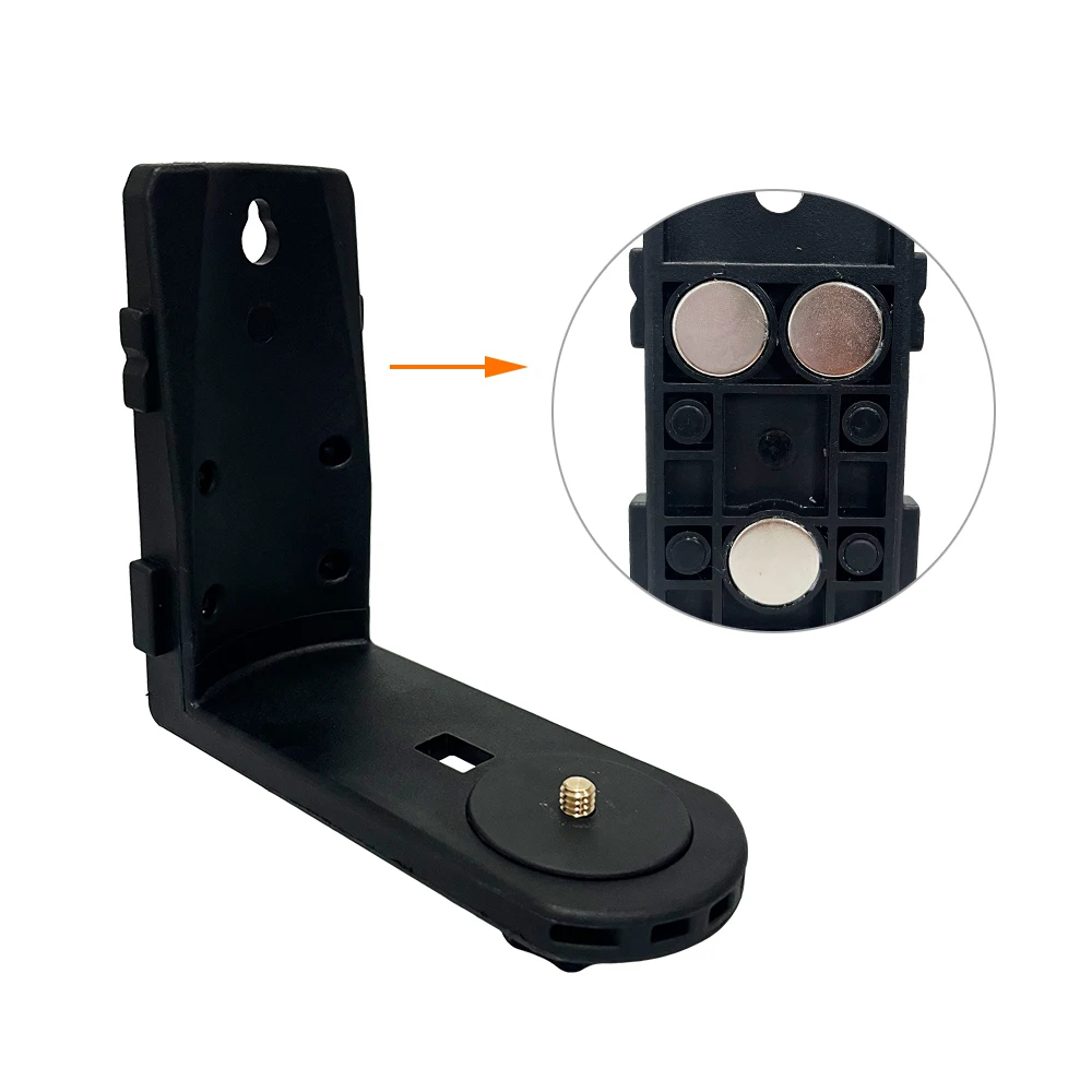 มัลติฟังก์ชั่นแม่เหล็กรูปตัว L ระดับเลเซอร์ยึดติดผนังอะแดปเตอร์สําหรับเครื่องมือเลเซอร์ที่มีการเชื่อมต่อ 1/4 และ 5/8