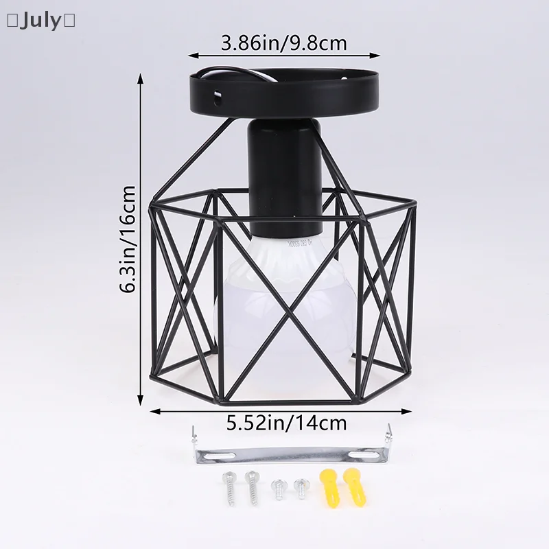 Lampu langit-langit Led, lampu dekorasi ruang tamu, lampu dalam ruangan, lampu gantung langit-langit besi tempa, Retro Nordik, lampu gantung bulat