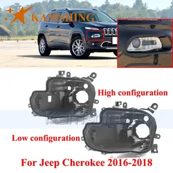CAPQX Front Headlight Base Cover For Jeep Cherokee 2016-2018 Head Light Back Lid Head Lamp Rear Shell Back House
