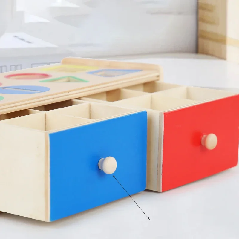 Boîte de tri de formes de couleurs en bois Montessori, jouets éducatifs d'apprentissage préscolaire, cadeaux pour enfants