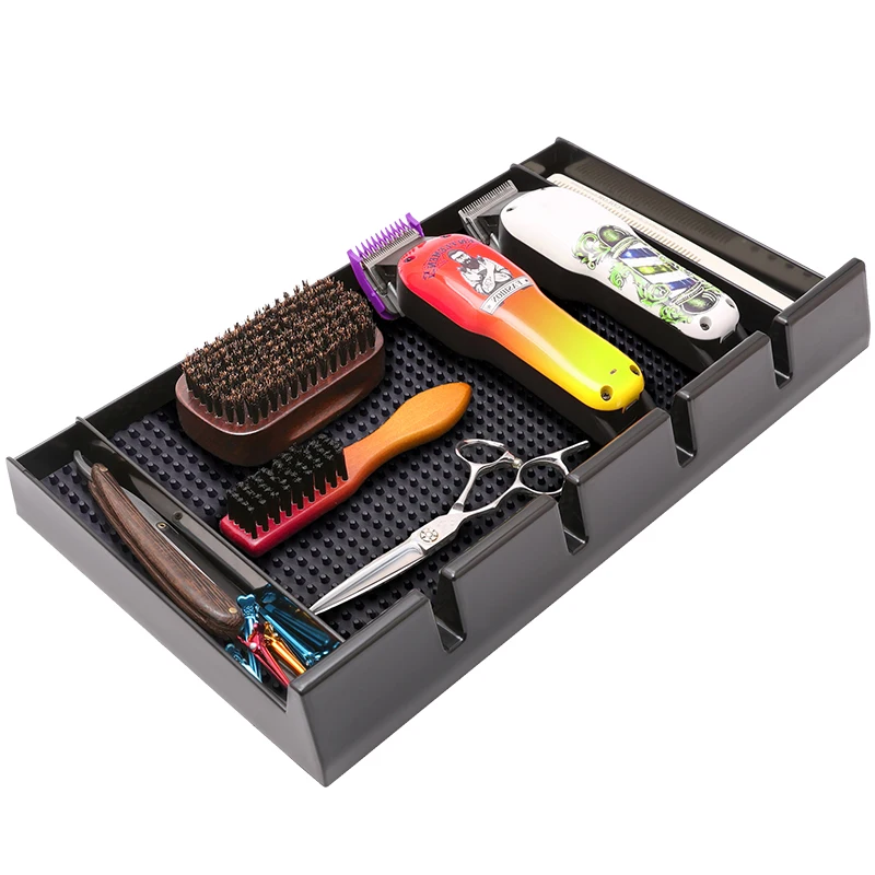 

Barber shop electric clipper tool storage tray Hairdressing salon barber tool's anti-slip mat Anti-slip protection