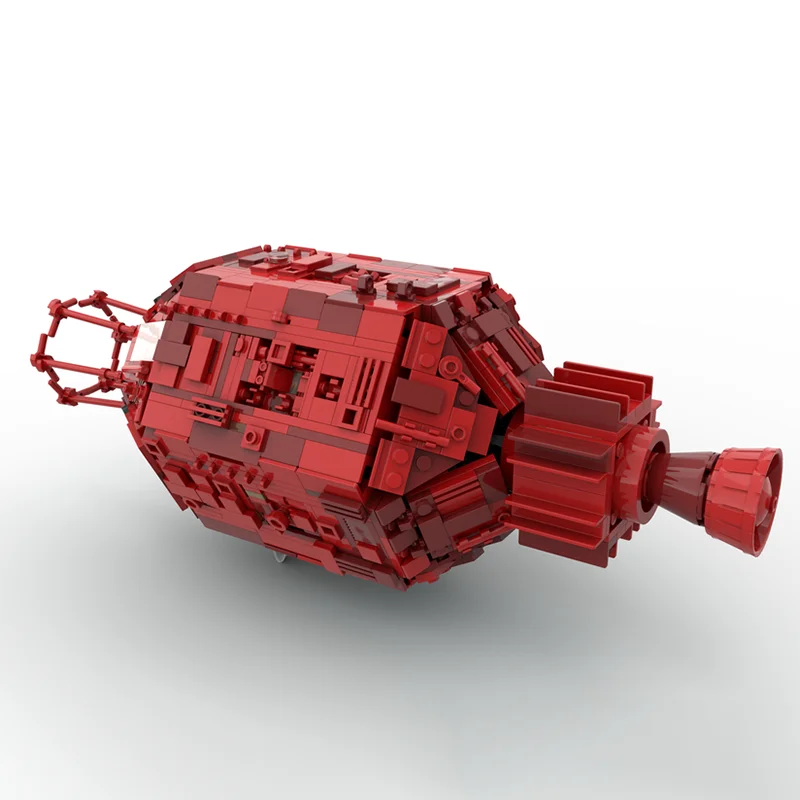 1196 قطعة سفينة الفضاء الخيال العلمي JMC الأحمر قزم الفضاء الكوميديا المركبة الفضائية نموذج Moc لتقوم بها بنفسك التعليم نموذج اللبنات لعبة سفينة الفضاء #5
