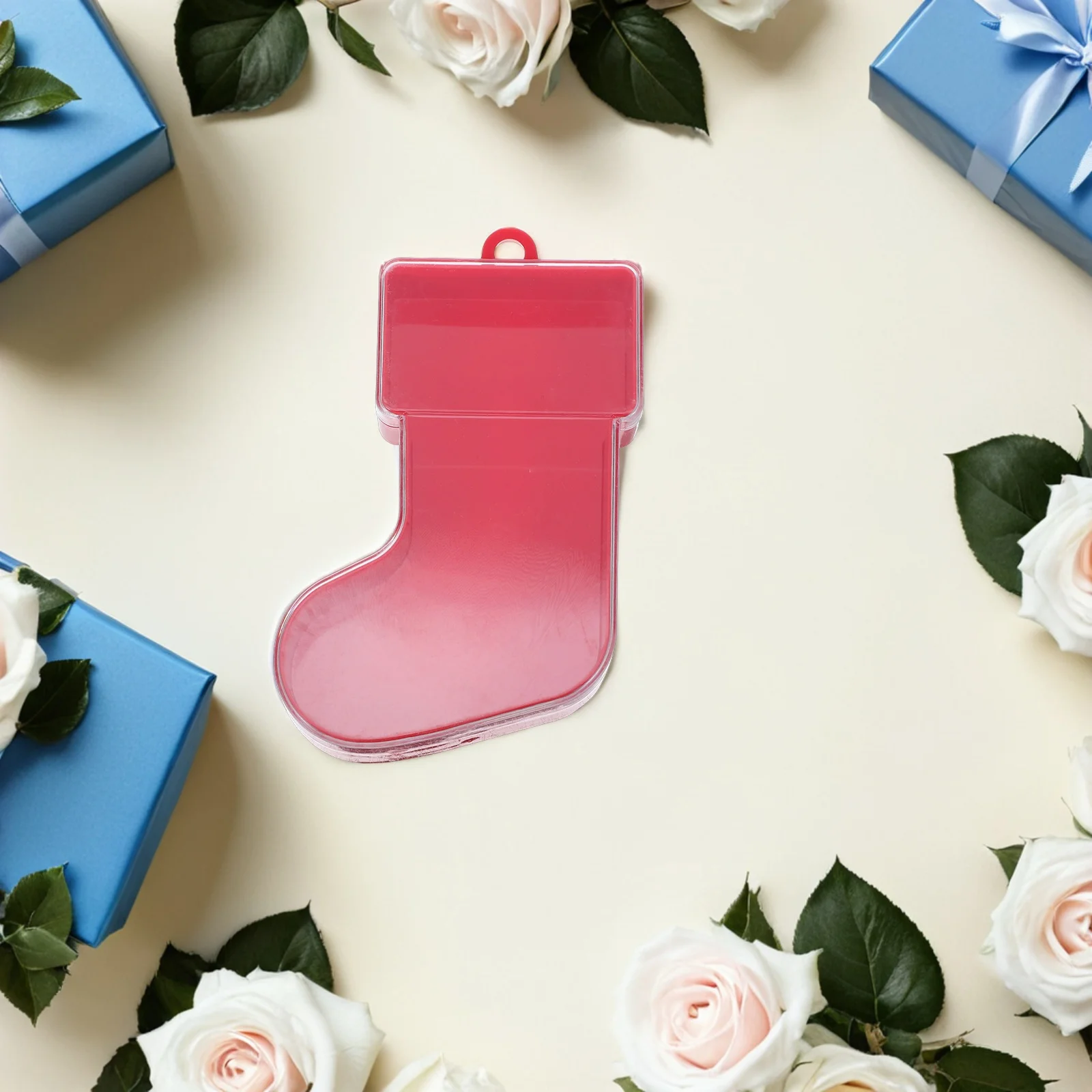 

10Pcs Christmas Decoration Packaging Box Lightweight Portable Plastic Ornament Boxes for Home Office Outdoor Xmas Cookie Gift