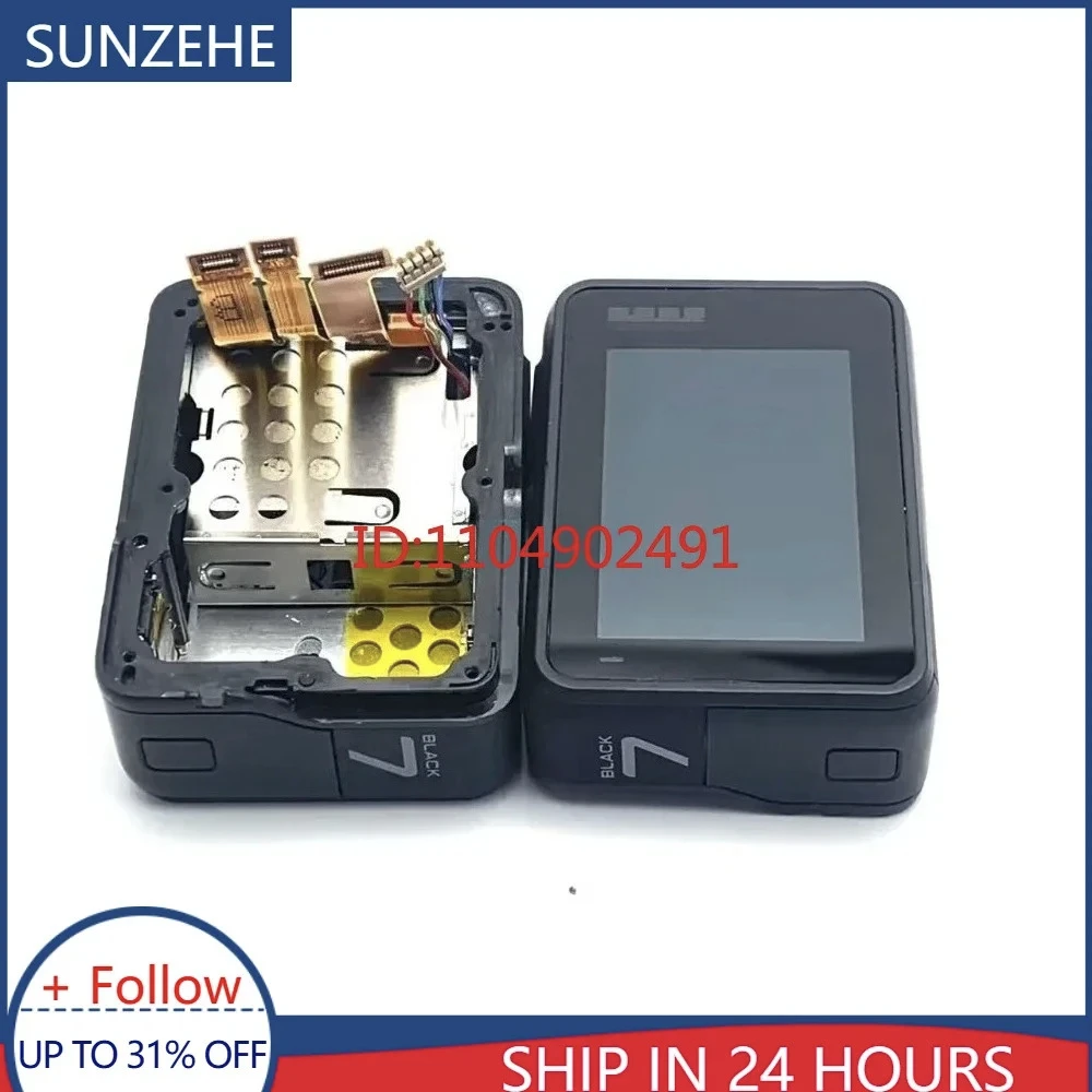 

Новый корпус для камеры GoPro Hero 7: задняя крышка, дисплей LCD, отсек для батареи, кабель затвора, GPS.