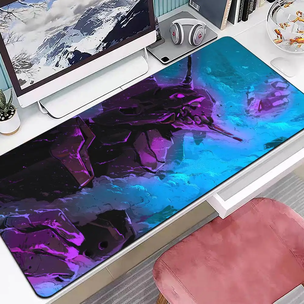 Evangelion Anime-Mauspad, mehrere Größen, groß, quadratisch, für Computer, Büro, Spiel, Tischsets, Gummi, rutschfeste Mauspads