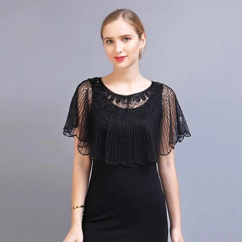 

Женское платье для латинских танцев по индивидуальному заказу, новая шаль с блестками, кружевное универсальное платье Cheongsam для внешних коротких крыльев плеч